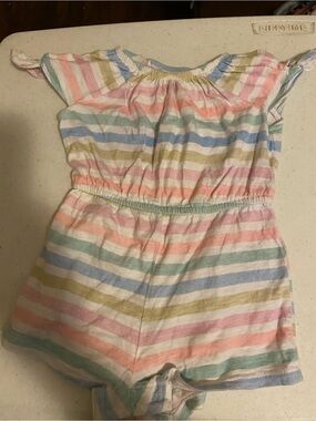 Old Navy Pastel Striped Girls' Cotton Romper